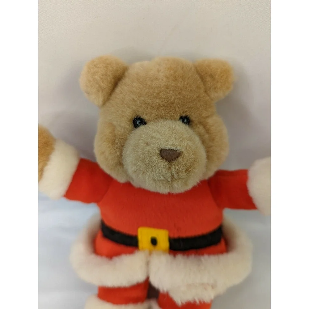 Gund Brown Bear Plush 9 Inch Santa Claus 1993 Stuffed Animal Toy